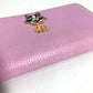 GUCCI 499337 BOSCO Long Wallet Round Zipper Leather Unisex Pink
