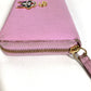 GUCCI 499337 BOSCO Long Wallet Round Zipper Leather Unisex Pink
