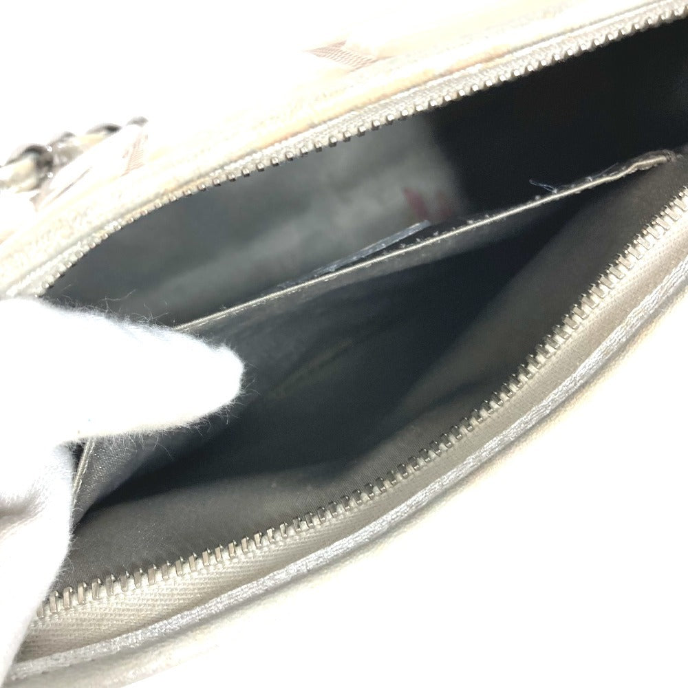 CHANEL アイスキューブ CC ココマーク ロゴ カバン チェーンバッグ 肩掛け アクセサリーポーチ ショルダーバッグ レザー ユニセックス シルバー