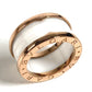 BVLGARI K18 金 18K PG ビーゼロワン B-ZERO1 セラミック アクセサリー ジュエリー プラチナ リング・指輪 Au750 メンズ ホワイト