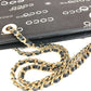 CHANEL ヴィンテージ CC ココマーク ロゴ フラットショッパー カバン チェーンバッグ 肩掛け トートバッグ Wチェーン ショルダーバッグ レザー/キャンバス ユニセックス ブラック