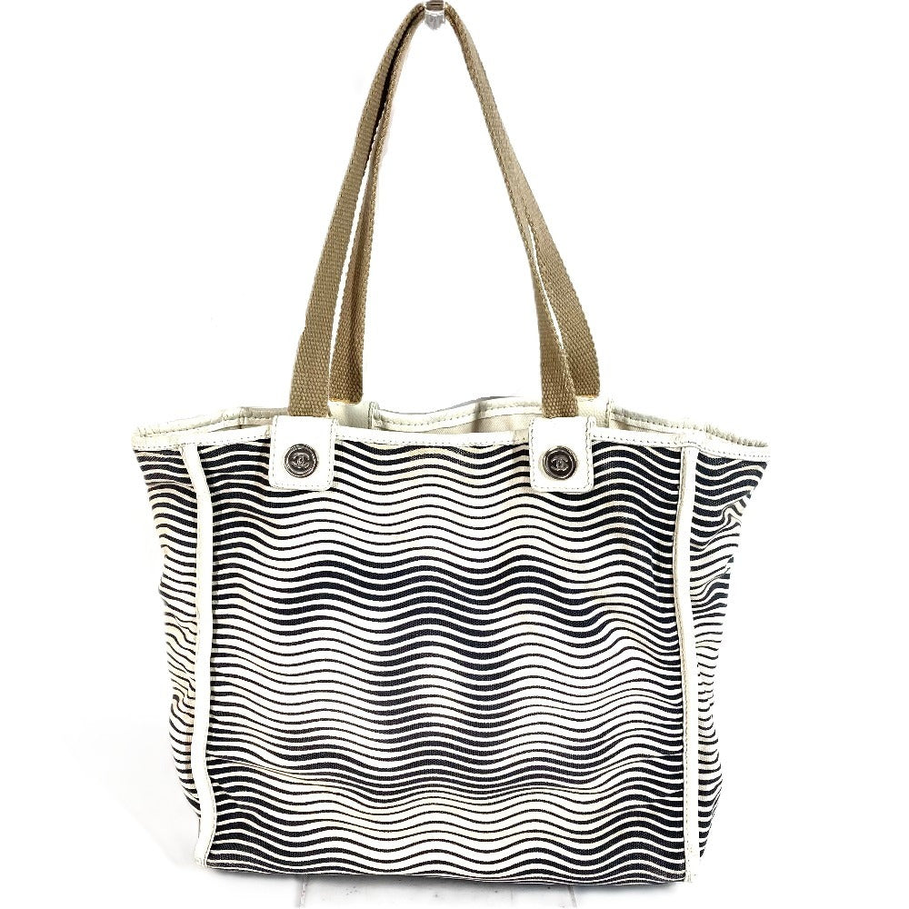 CHANEL マジック CC ココマーク ロゴ マジックCC カバン トートバッグ 肩掛け ショルダーバッグ コットン ユニセックス アイボリー系