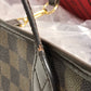 LOUIS VUITTON N51105 Damier Neverfull MM Neverfull MM Handbag Bag Shoulder Bag Tote Bag Damier Canvas Unisex Ebene Brown