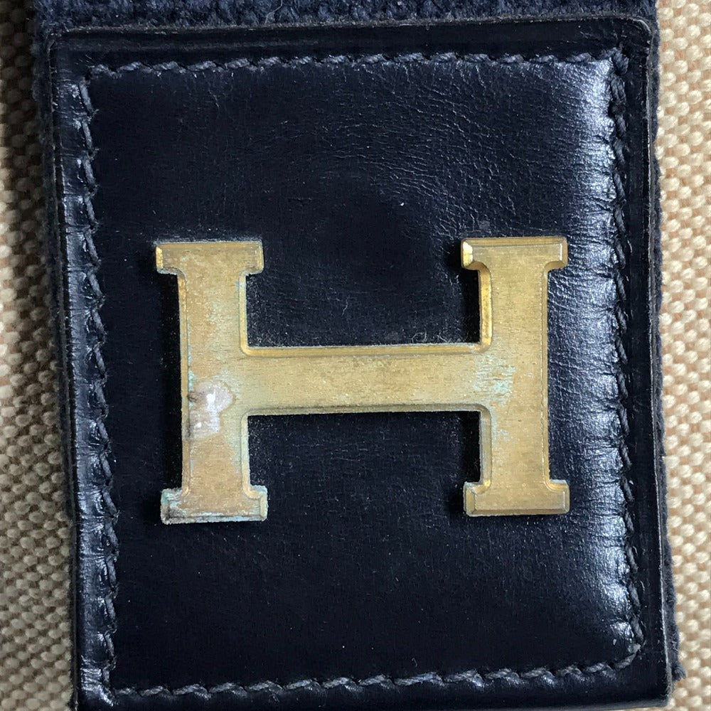 HERMES ヴィンテージ サコ カバン 肩掛け ポーチ付き ショルダーバッグ レザー/キャンバス ユニセックス ベージュ