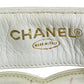 CHANEL ヴィンテージ CC ココマーク ロゴ トリプルココ Wチェーン カバン 肩掛け トートバッグ ポーチ付き ショルダーバッグ ビニール/レザー ユニセックス ホワイト
