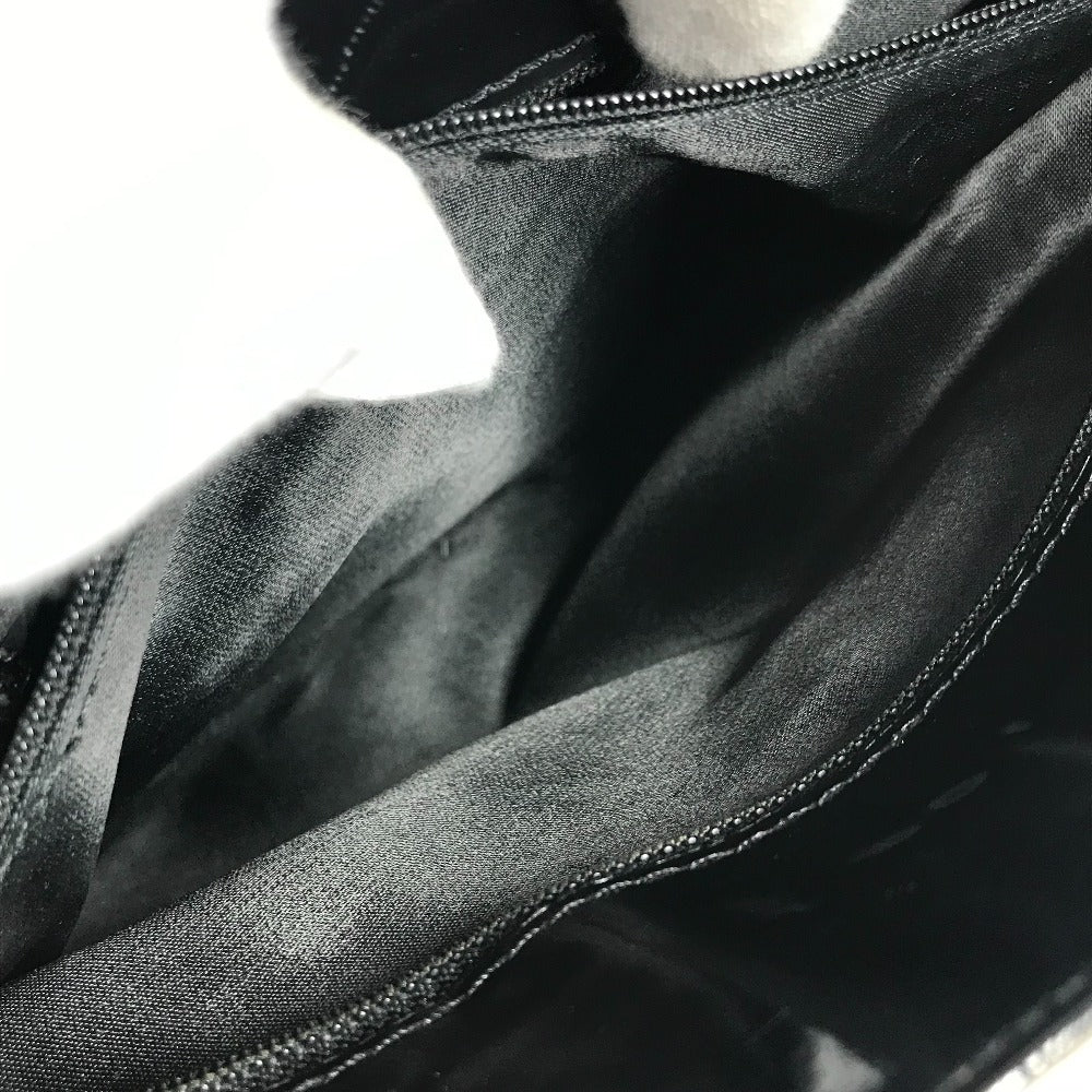CHANEL ヴィンテージ CC ココマーク ロゴ Wチェーン カバン ハンドバッグ 肩掛け チェーンバッグ ショルダーバッグ パテントレザー レディース ブラック