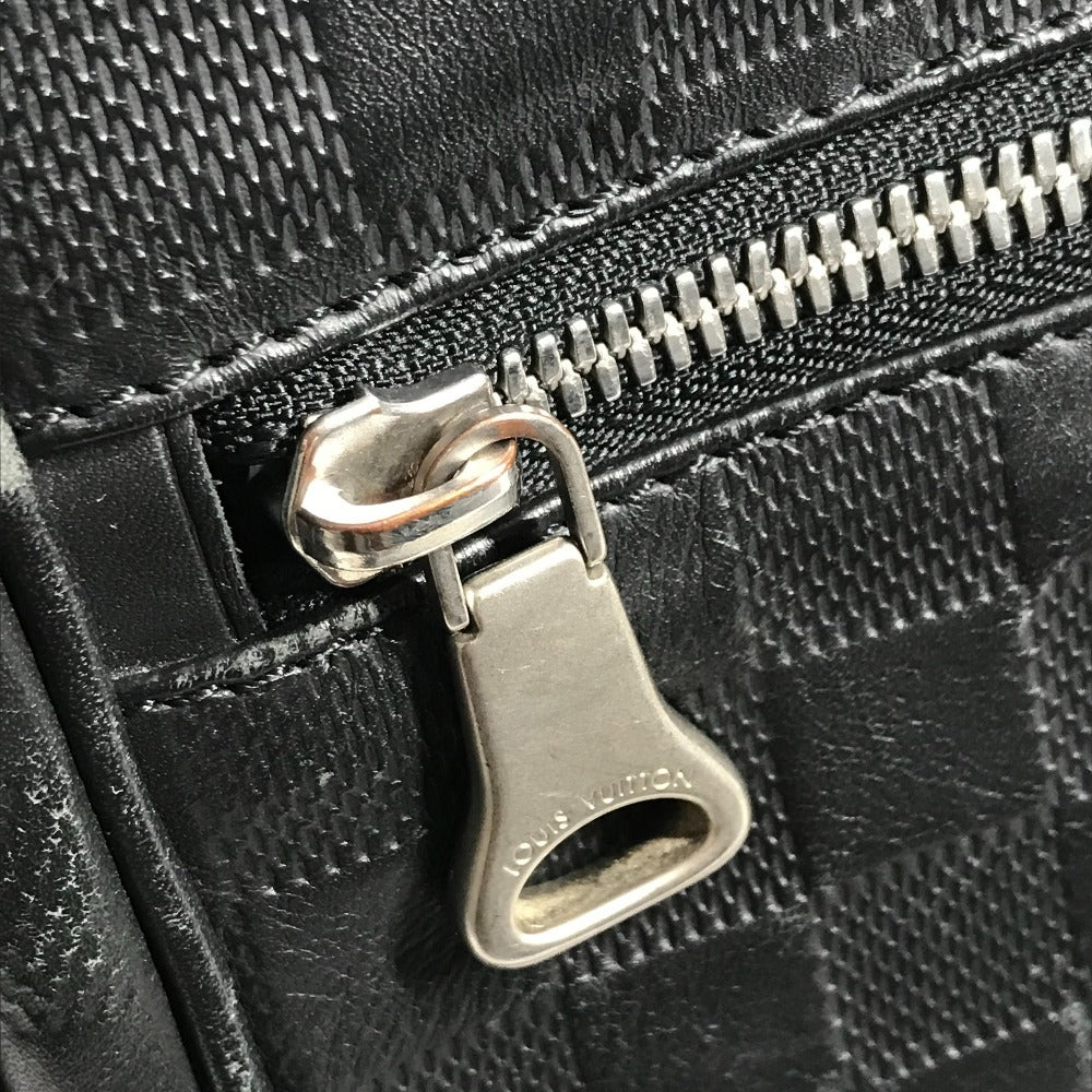 LOUIS VUITTON N41033 ダミエアンフィニ ディストリクトPM ディストリクトPM カバン フラップ 斜め掛け ショルダーバッグ ダミエアンフィニレザー ユニセックス オニキス ブラック