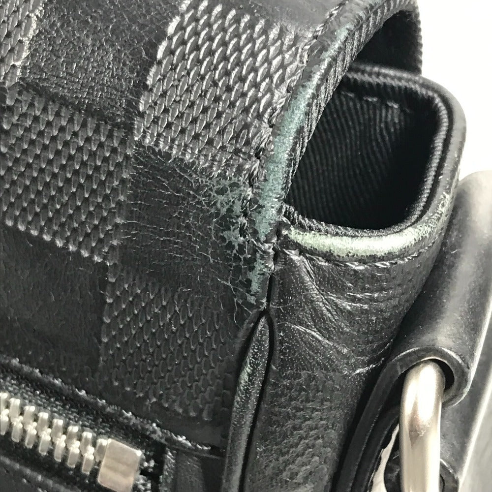 LOUIS VUITTON N41033 ダミエアンフィニ ディストリクトPM ディストリクトPM カバン フラップ 斜め掛け ショルダーバッグ ダミエアンフィニレザー ユニセックス オニキス ブラック