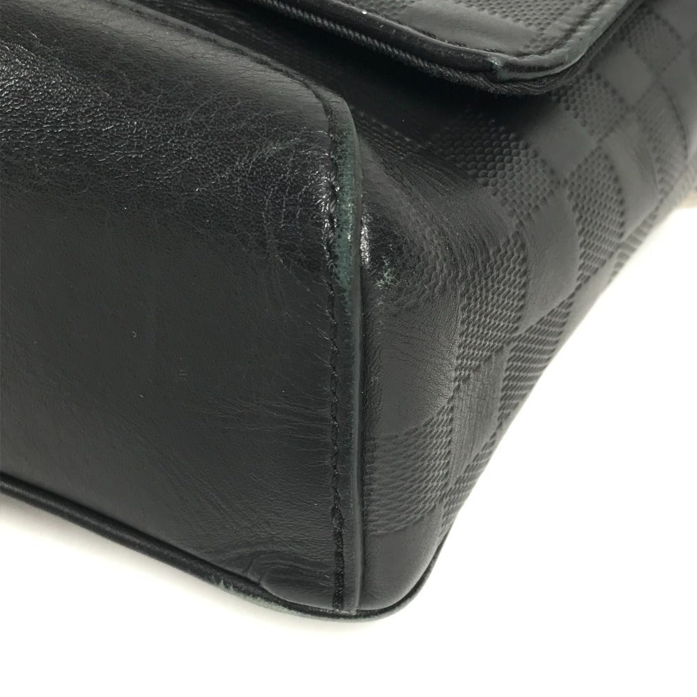 LOUIS VUITTON N41033 ダミエアンフィニ ディストリクトPM ディストリクトPM カバン フラップ 斜め掛け ショルダーバッグ ダミエアンフィニレザー ユニセックス オニキス ブラック