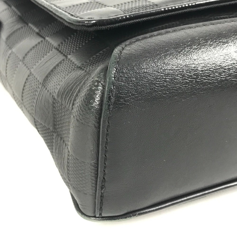 LOUIS VUITTON N41033 ダミエアンフィニ ディストリクトPM ディストリクトPM カバン フラップ 斜め掛け ショルダーバッグ ダミエアンフィニレザー ユニセックス オニキス ブラック