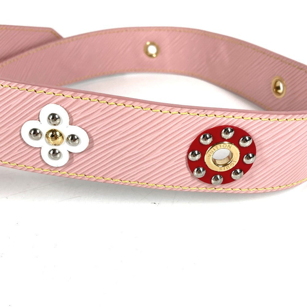LOUIS VUITTON J02324 エピ フラワーモチーフ 花 替えストラップ バッグアクセサリー ショルダーストラップ エピレザー レディース ローズバレリーヌ ピンク