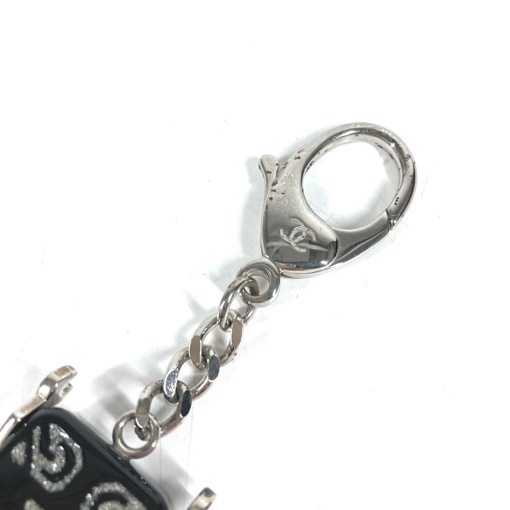 CHANEL 17S ロボット ラインストーン バッグチャーム キーホルダー プラスチック レディース ブラック