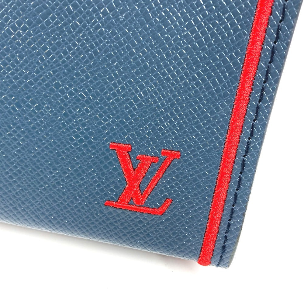 LOUIS VUITTON M63394 タイガ ポシェット ヴォワヤージュ カバン ポーチ バイカラー セカンドバッグ タイガレザー ユニセックス ネイビー