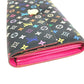 LOUIS VUITTON M93747 モノグラムマルチカラー ポルトフォイユ サラ 財布 ウォレット フラップ ロングウォレット 長財布 モノグラムマルチカラーキャンバス レディース ノワール ブラック