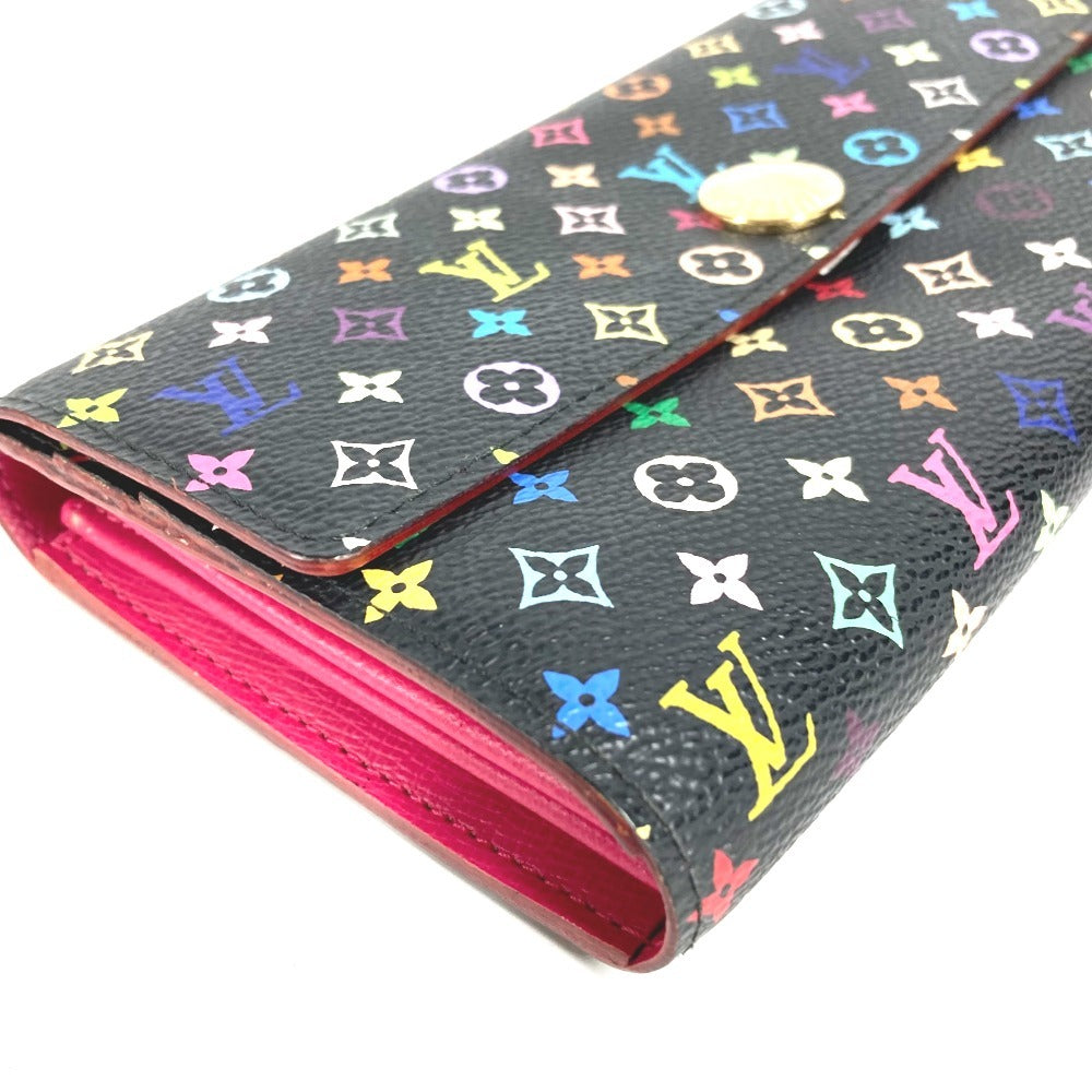 LOUIS VUITTON M93747 モノグラムマルチカラー ポルトフォイユ サラ 財布 ウォレット フラップ ロングウォレット 長財布 モノグラムマルチカラーキャンバス レディース ノワール ブラック