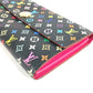 LOUIS VUITTON M93747 モノグラムマルチカラー ポルトフォイユ サラ 財布 ウォレット フラップ ロングウォレット 長財布 モノグラムマルチカラーキャンバス レディース ノワール ブラック
