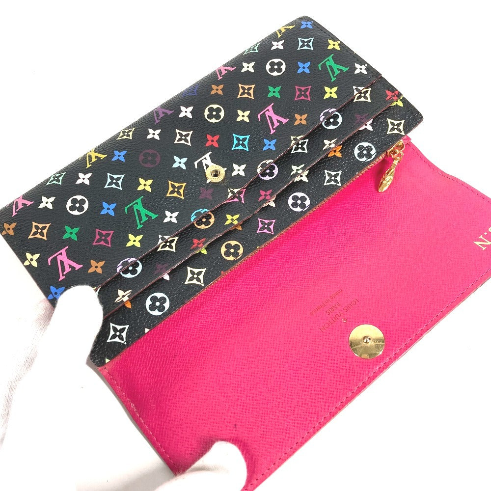 LOUIS VUITTON M93747 モノグラムマルチカラー ポルトフォイユ サラ 財布 ウォレット フラップ ロングウォレット 長財布 モノグラムマルチカラーキャンバス レディース ノワール ブラック