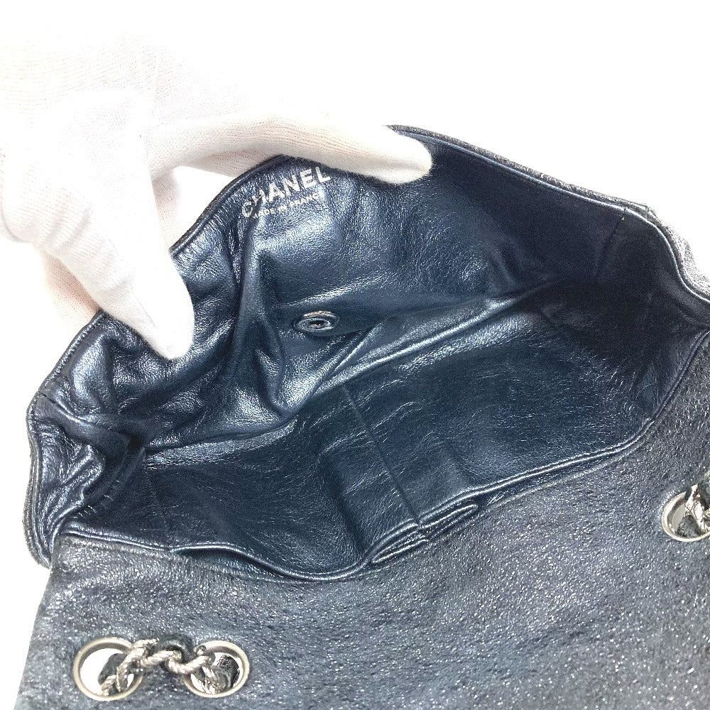 CHANEL マトラッセ キルティング CC ココマーク ロゴ カバン 斜め掛け Wチェーンバッグ ハンドバッグ 肩掛け ショルダーバッグ コーティングキャンバス ユニセックス ダークグレー系