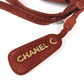 CHANEL ヴィンテージ ロゴ 巾着 カバン 肩掛け ハンドバッグ ショルダーバッグ スエード ユニセックス レッド