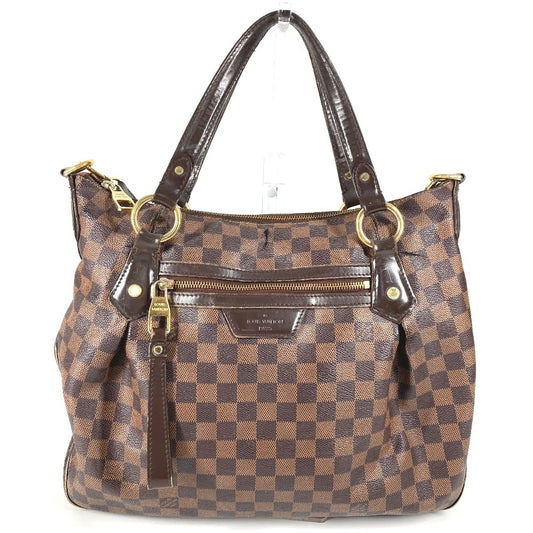 LOUIS VUITTON Ｎ41131 ダミエ イーヴォラMM イーヴォラ MM カバン トートバッグ 肩掛け ショルダーバッグ ダミエキャンバス ユニセックス エベヌ ブラウン