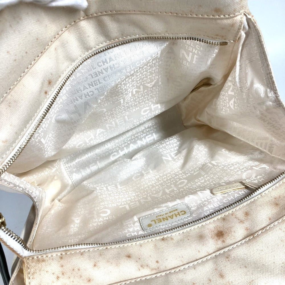 CHANEL CC ココマーク ロゴ マシュマロ カバン トートバッグ バイカラー ハンドバッグ キャンバス レディース ブラック