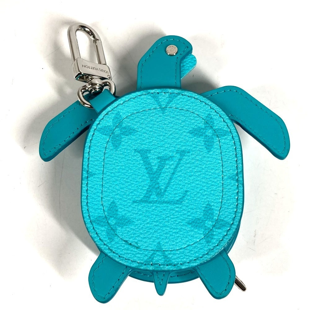 LOUIS VUITTON M02049 モノグラム 亀 キーホルダー LV タートル バッグチャーム ポーチ コインケース 財布 小銭入れ キーホルダー モノグラムキャンバス ユニセックス ターコイズブルー