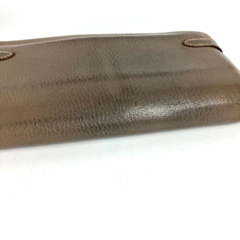 HERMES Wallet Wallet Long Wallet Flap Long Wallet Chevre Etoupe gray/SilverHardware Used