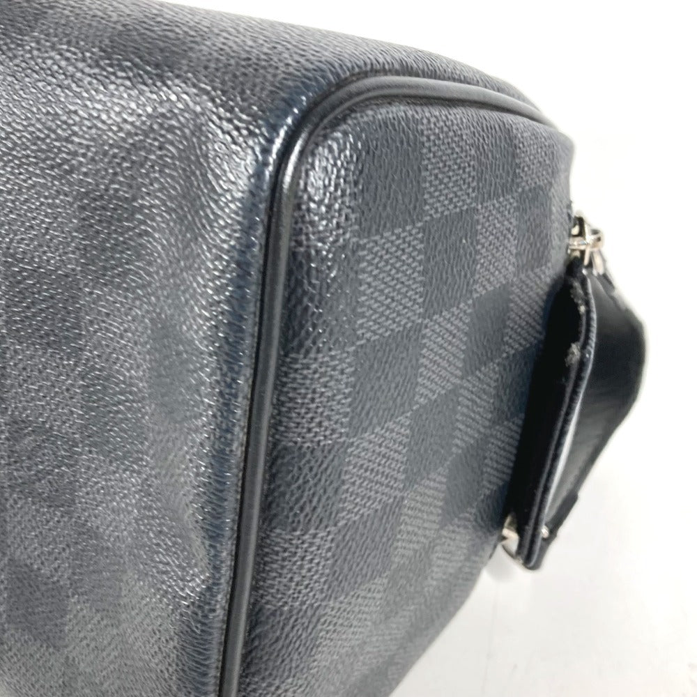 LOUIS VUITTON N40127 Damier Graphite Dopp Kit Dopp Kit Bag Pouch Clutch Bag Cluch Bag DamierGraphiteCanvas Black Used