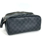 LOUIS VUITTON N40127 Damier Graphite Dopp Kit Dopp Kit Bag Pouch Clutch Bag Cluch Bag DamierGraphiteCanvas Black Used