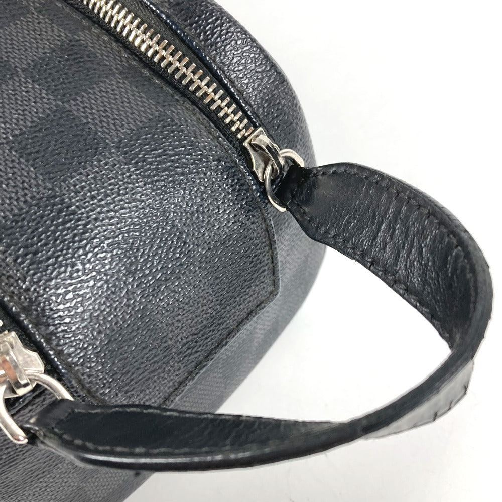 LOUIS VUITTON N40127 Damier Graphite Dopp Kit Dopp Kit Bag Pouch Clutch Bag Cluch Bag DamierGraphiteCanvas Black Used
