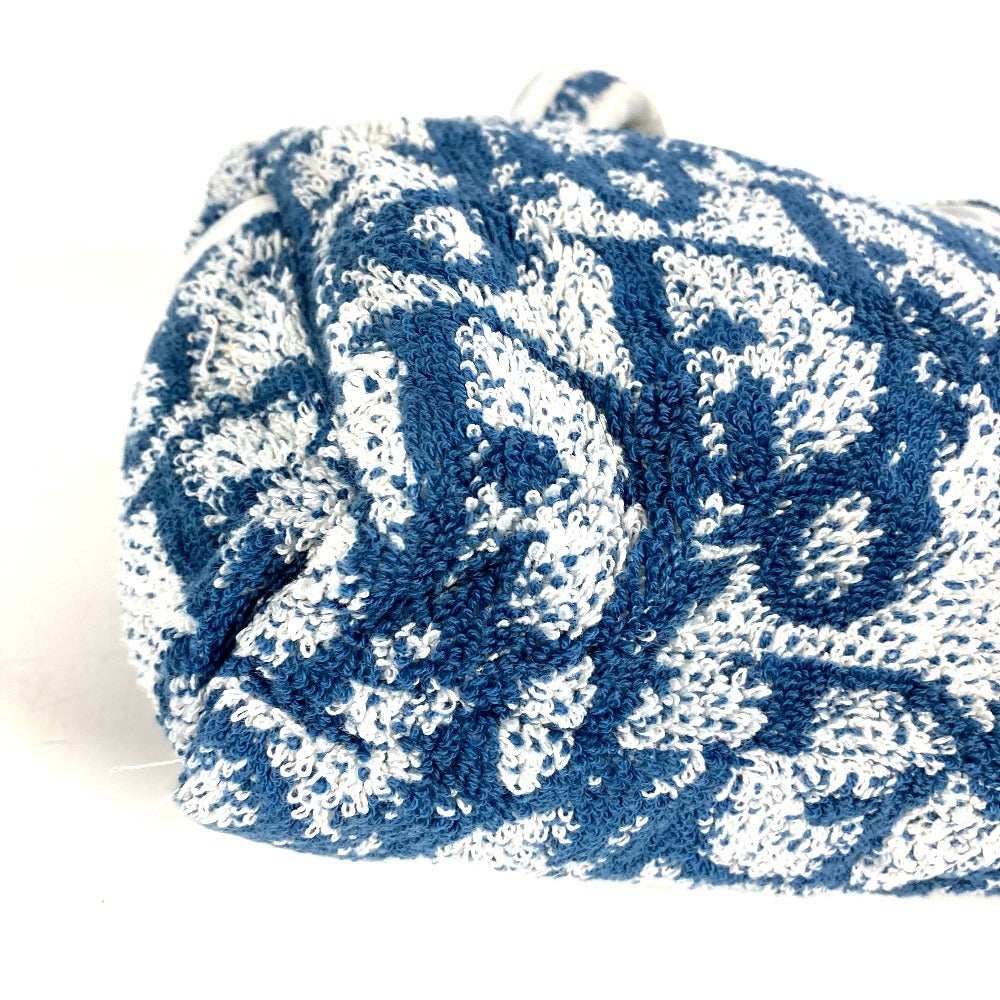 Dior Trotter Logo No. 2 Pile Pouch Bag Makeup Pouch 1 Cosmetics Pouch Hand Bag cotton blue/White Used