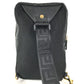 VERSACE medusa logo Belt Bag Cross Shoulder Bag body bag Leather Black/Gold Used