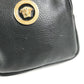 VERSACE medusa logo Belt Bag Cross Shoulder Bag body bag Leather Black/Gold Used