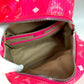 MCM All-over logo Visetos studs bag backpack Backpack Leather pink Used