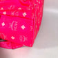 MCM All-over logo Visetos studs bag backpack Backpack Leather pink Used