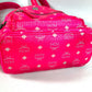 MCM All-over logo Visetos studs bag backpack Backpack Leather pink Used