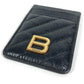 BALENCIAGA 782132 Crush Magnetic Card Holder Business card holder, pass case, magsafe Card Case Leather Black Used