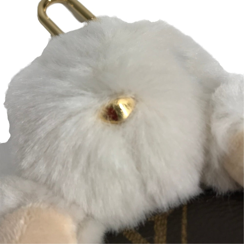 LOUIS VUITTON M03230 Monogram Bag Charm LV Cute Bunny Bag Charm Key Holder MonogramCanvas Brown Used