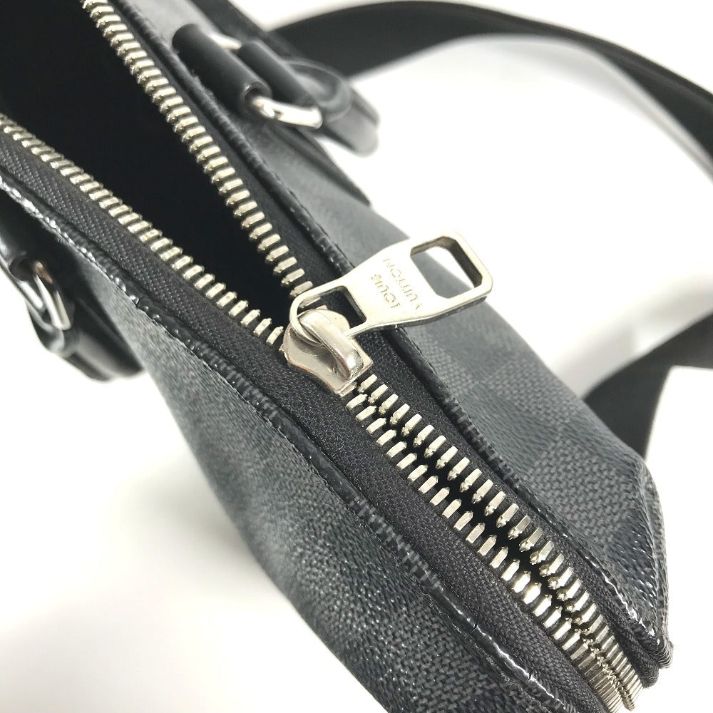 LOUIS VUITTON N48224 Damier Graphite Porto Document Jour PDJ Bag, Briefcase, Handbag, Document Bag Business bag DamierGraphiteCanvas Black Used