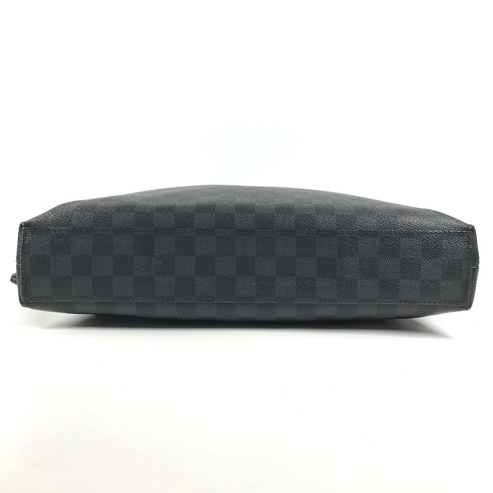 LOUIS VUITTON N48224 Damier Graphite Porto Document Jour PDJ Bag, Briefcase, Handbag, Document Bag Business bag DamierGraphiteCanvas Black Used