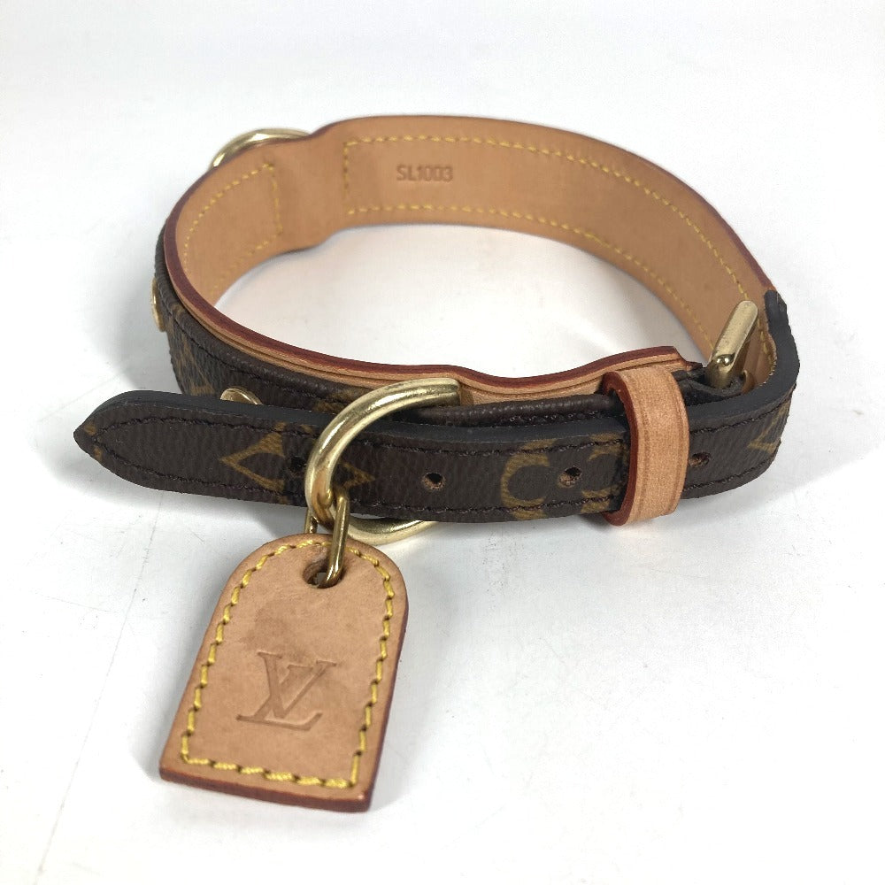 LOUIS VUITTON M58072 Pet Color Monogram Dog Pet Collier Baxter MM Collier Baxter MM Collar MonogramCanvas Brown Used