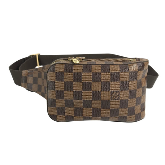 LOUIS VUITTON N51994 Damier Geronimos Bag Shoulder Bag Waist Pouch body bag Damier Canvas Ebene Brown Used
