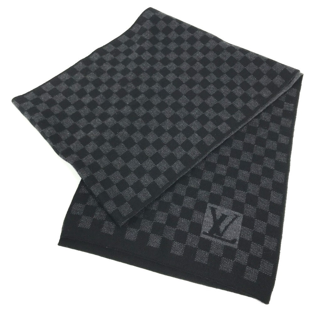 LOUIS VUITTON M70030 Damier Graphite charpes petit damier Men's scarves and accessories Scarf wool Black Used