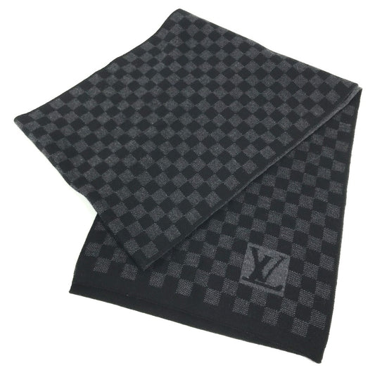 LOUIS VUITTON M70030 Damier Graphite charpes petit damier Men's scarves and accessories Scarf wool Black Used