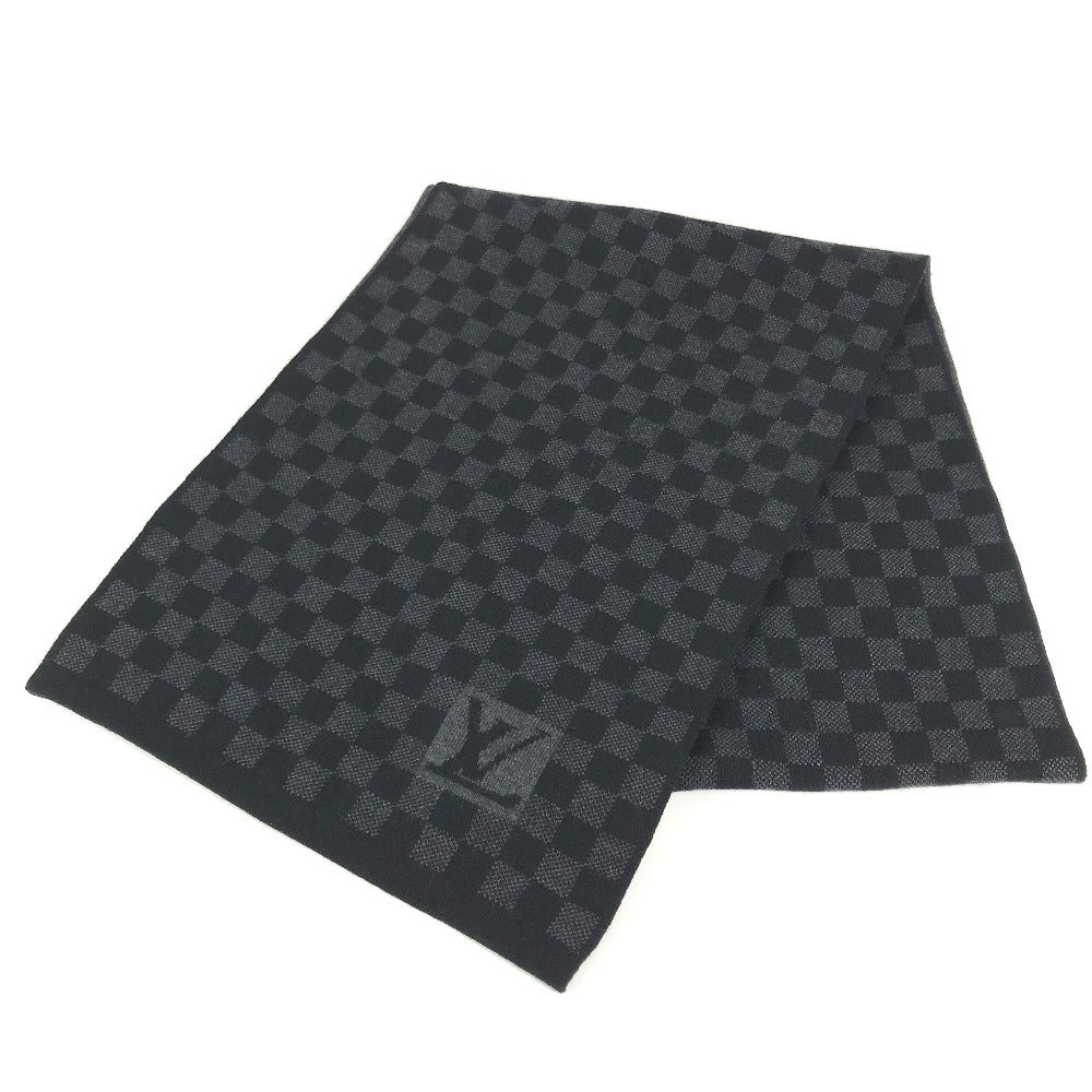 LOUIS VUITTON M70030 Damier Graphite charpes petit damier Men's scarves and accessories Scarf wool Black Used