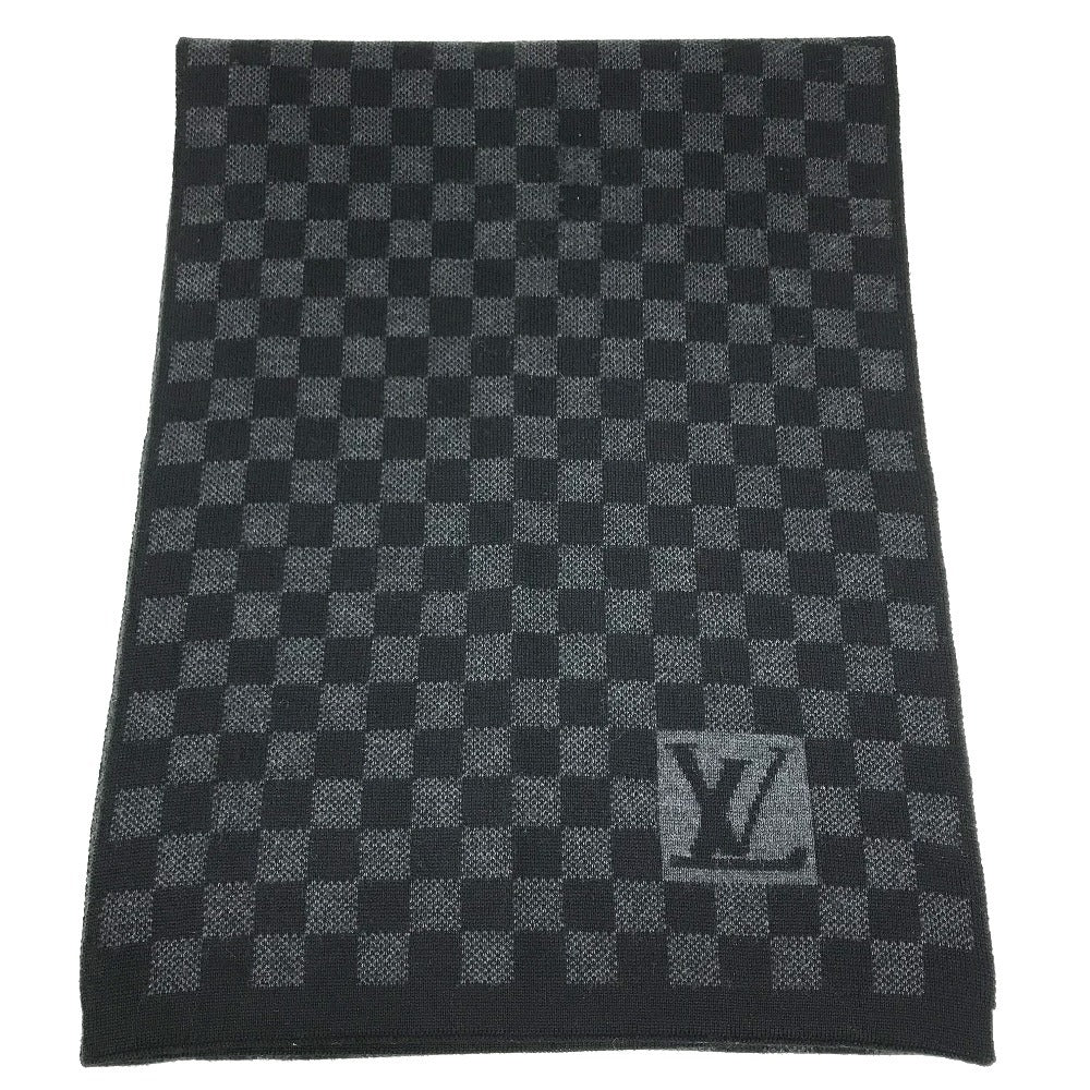 LOUIS VUITTON M70030 Damier Graphite charpes petit damier Men's scarves and accessories Scarf wool Black Used