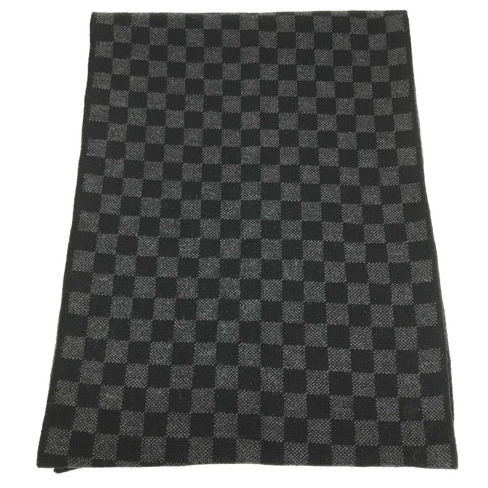LOUIS VUITTON M70030 Damier Graphite charpes petit damier Men's scarves and accessories Scarf wool Black Used