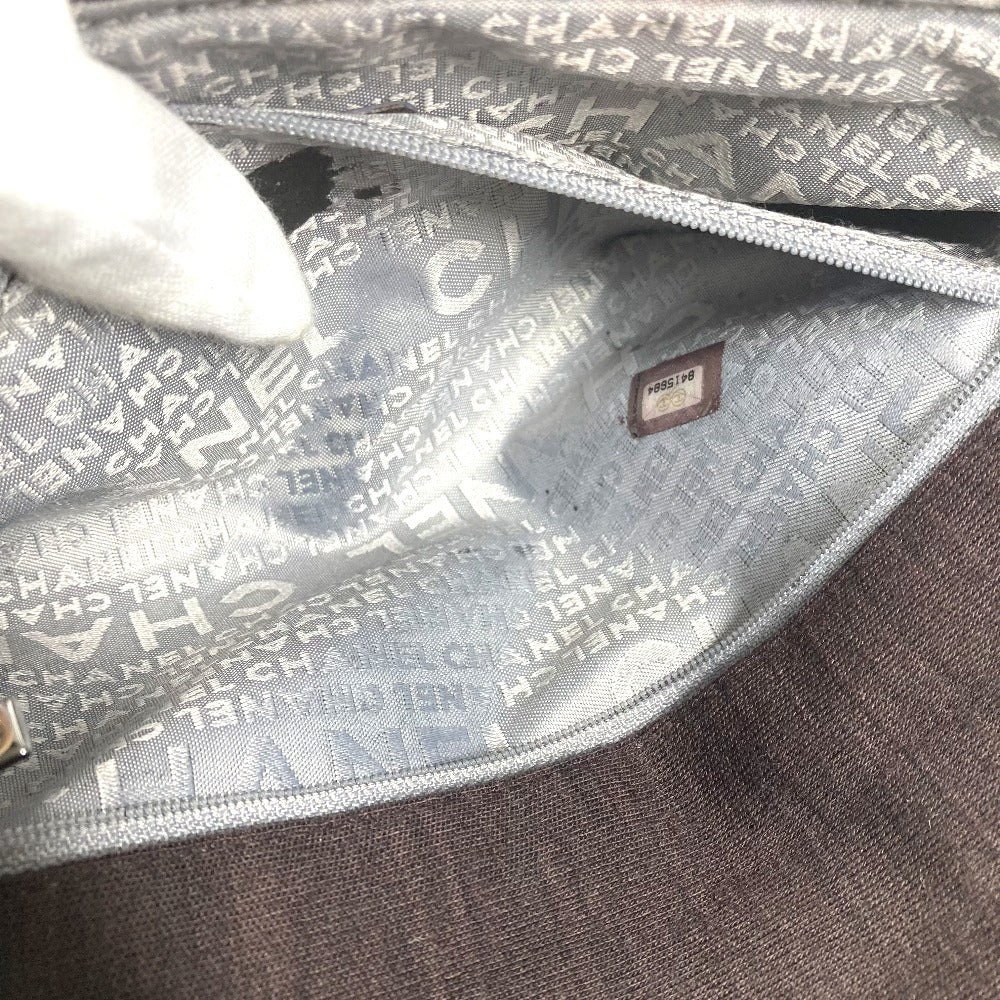CHANEL CC Logo CC Mark Ice Cube Shoulder bag with flap Handbag Shoulder Bag knit Brown/Silver Used