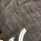 HERMES Monogram Shawl All-over print stole/shawl scarf with fringe shawl cotton / silk Brown Used
