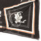 HERMES Monogram Shawl All-over print stole/shawl scarf with fringe shawl cotton / silk Brown Used